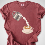 Latte Art Pour — Premium Tee