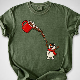 Snowman Cocoa Chug — Premium Tee