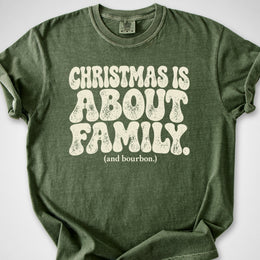 Christmas Is About — Premium Tee