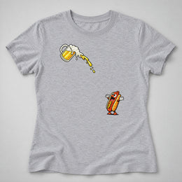Hotdog Beer Chug Women's Tee