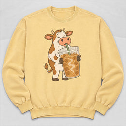 Iced Coffee Cow Sweatshirt
