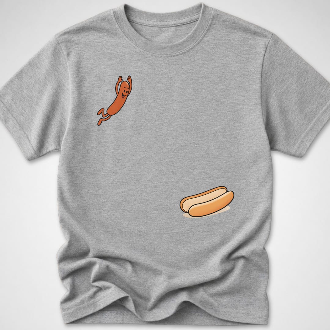 Hotdog Dive — Kids Tee — Sport Grey