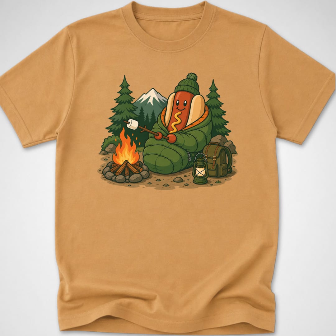 Camping Dog β Youth Tee β Old Gold