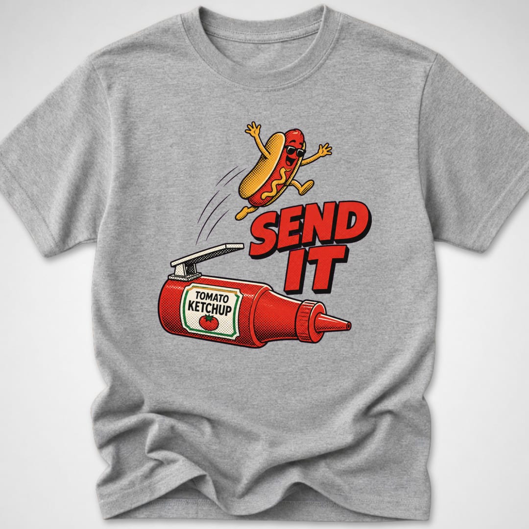 Send It — Youth Tee — Sport Grey