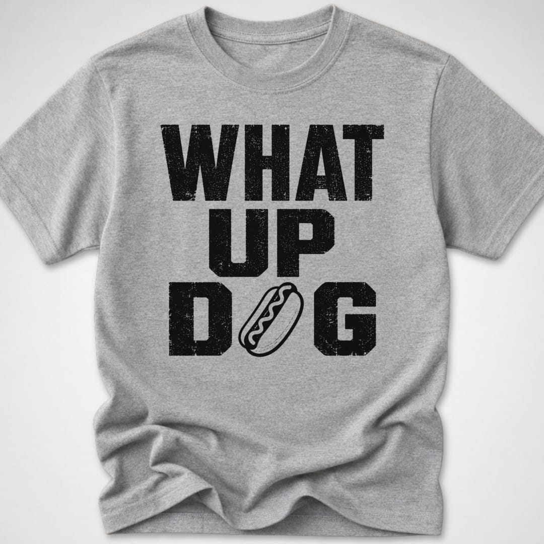 What Up Dog — Youth Tee — Sport Grey