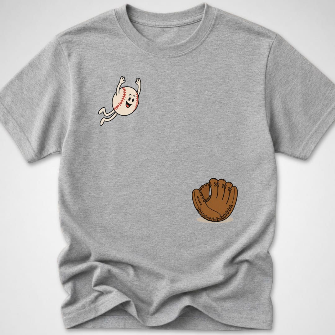 Baseball Dive — Youth Tee — Sport Grey