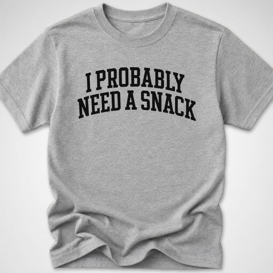 Probably Need a Snack — Youth Tee — Sport Grey