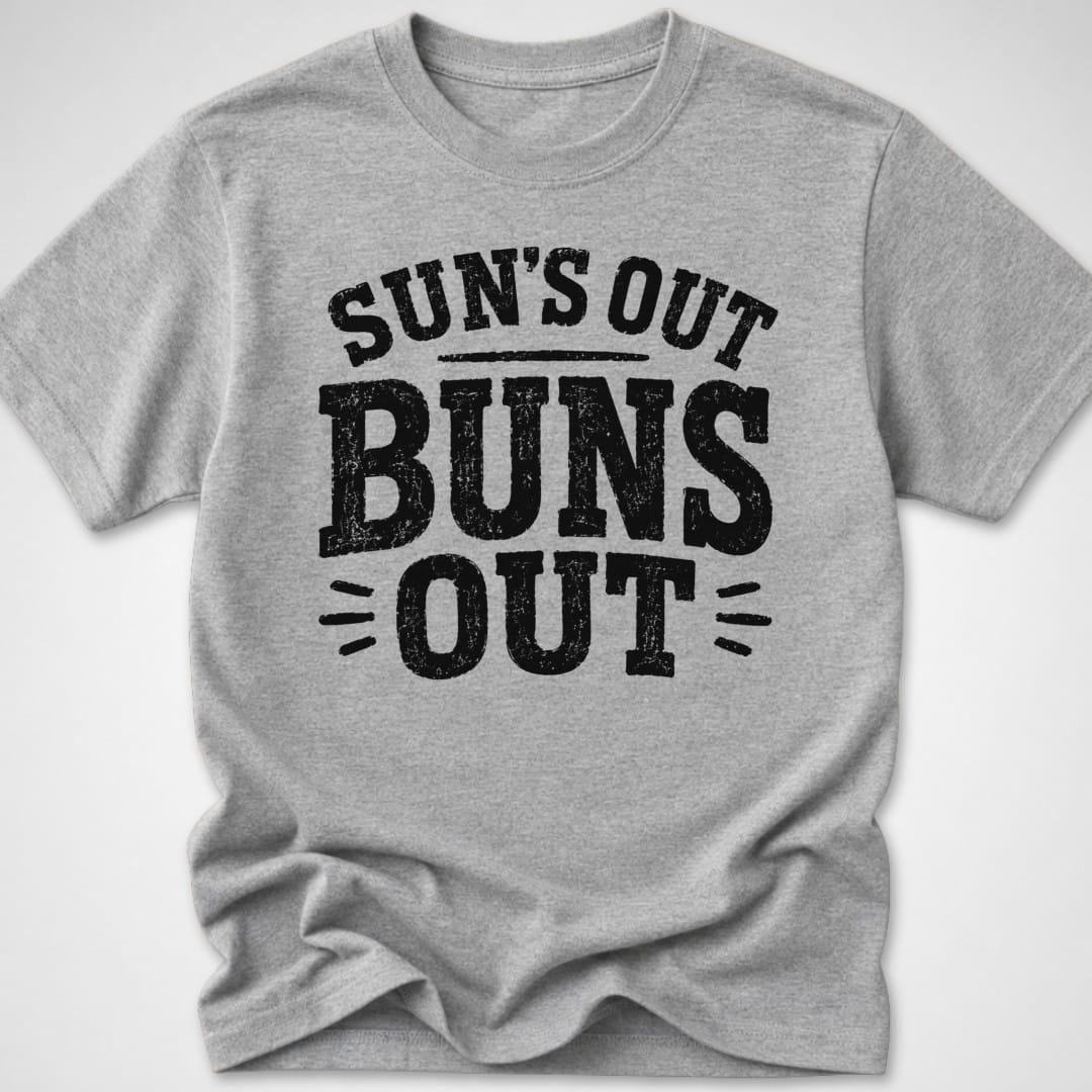 Buns Out — Youth Tee — Sport Grey