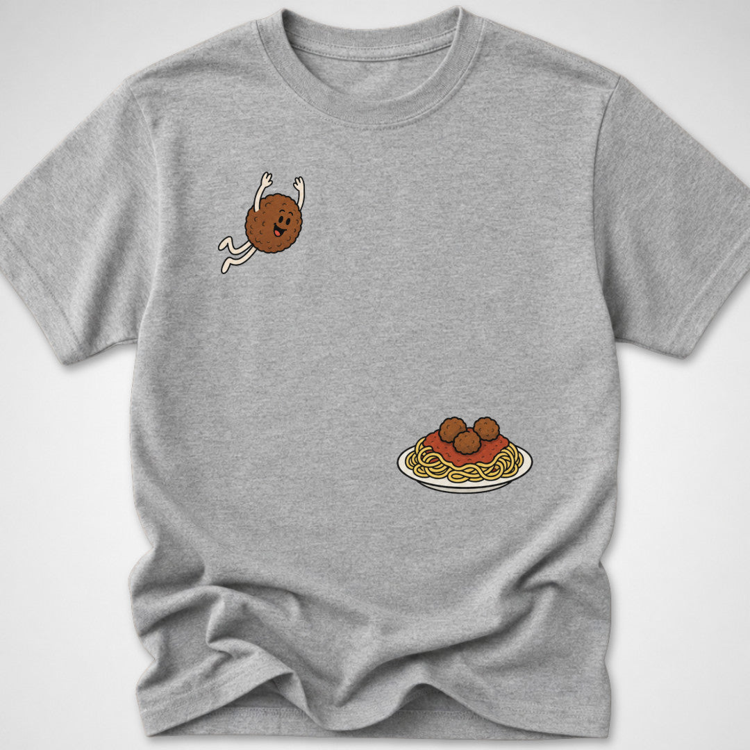 Meatball Dive — Youth Tee — Sport Grey