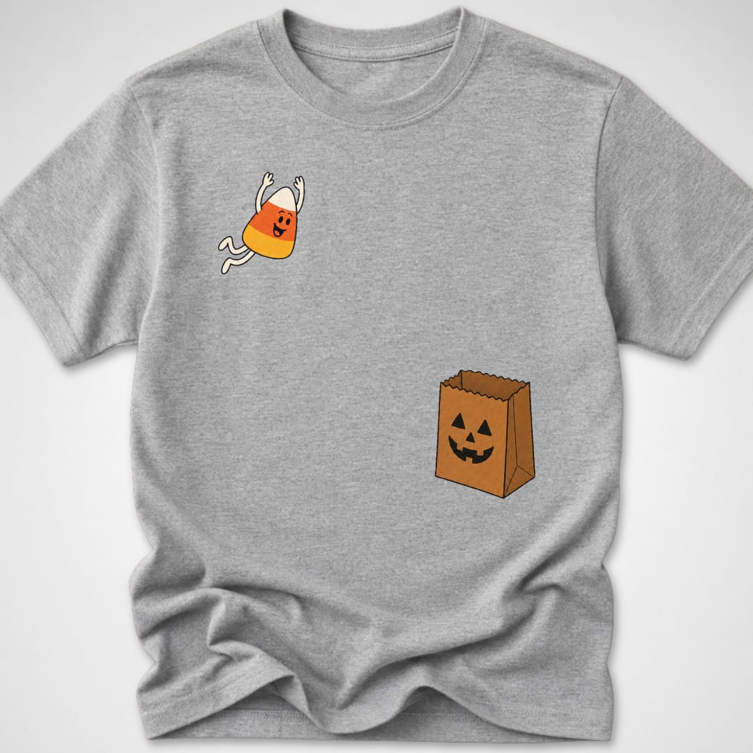 Candy Corn Dive — Youth Tee — Sport Grey