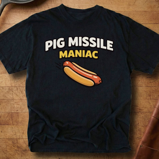 Pig Missile Maniac — Premium Tee