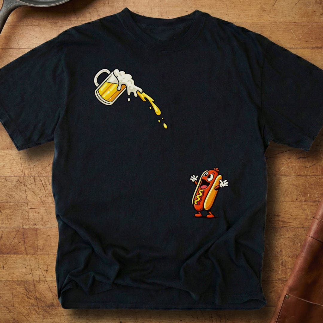 Hotdog Beer Chug — Premium Tee