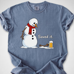 Snowman Saved It — Premium Tee