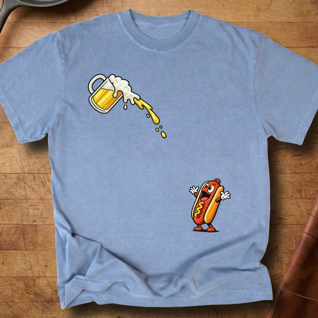 Hotdog Beer Chug — Premium Tee