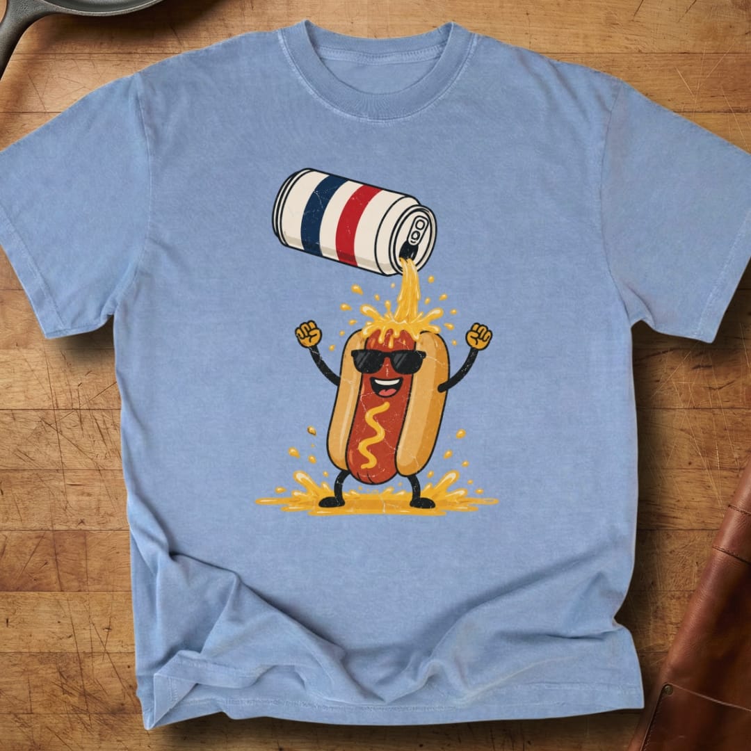 Hotdog Beer Shower — Premium Tee