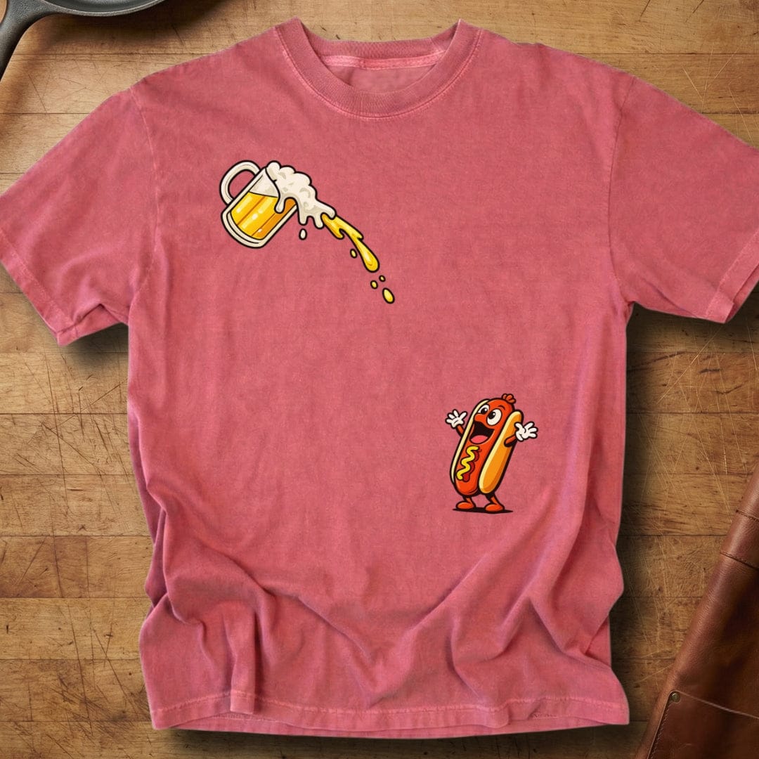 Hotdog Beer Chug — Premium Tee