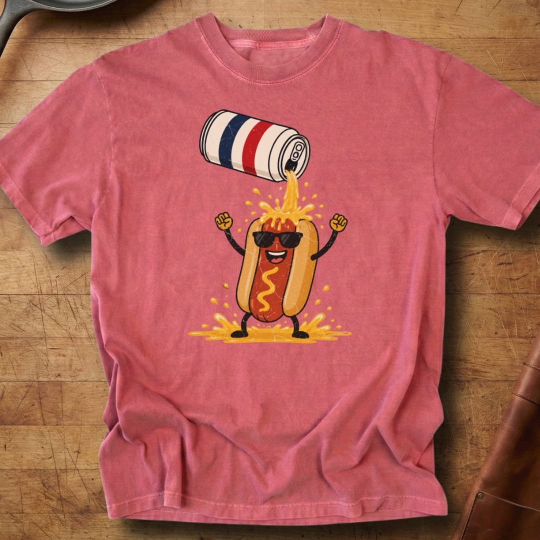 Hotdog Beer Shower — Premium Tee
