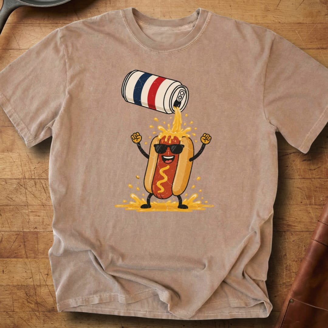 Hotdog Beer Shower — Premium Tee