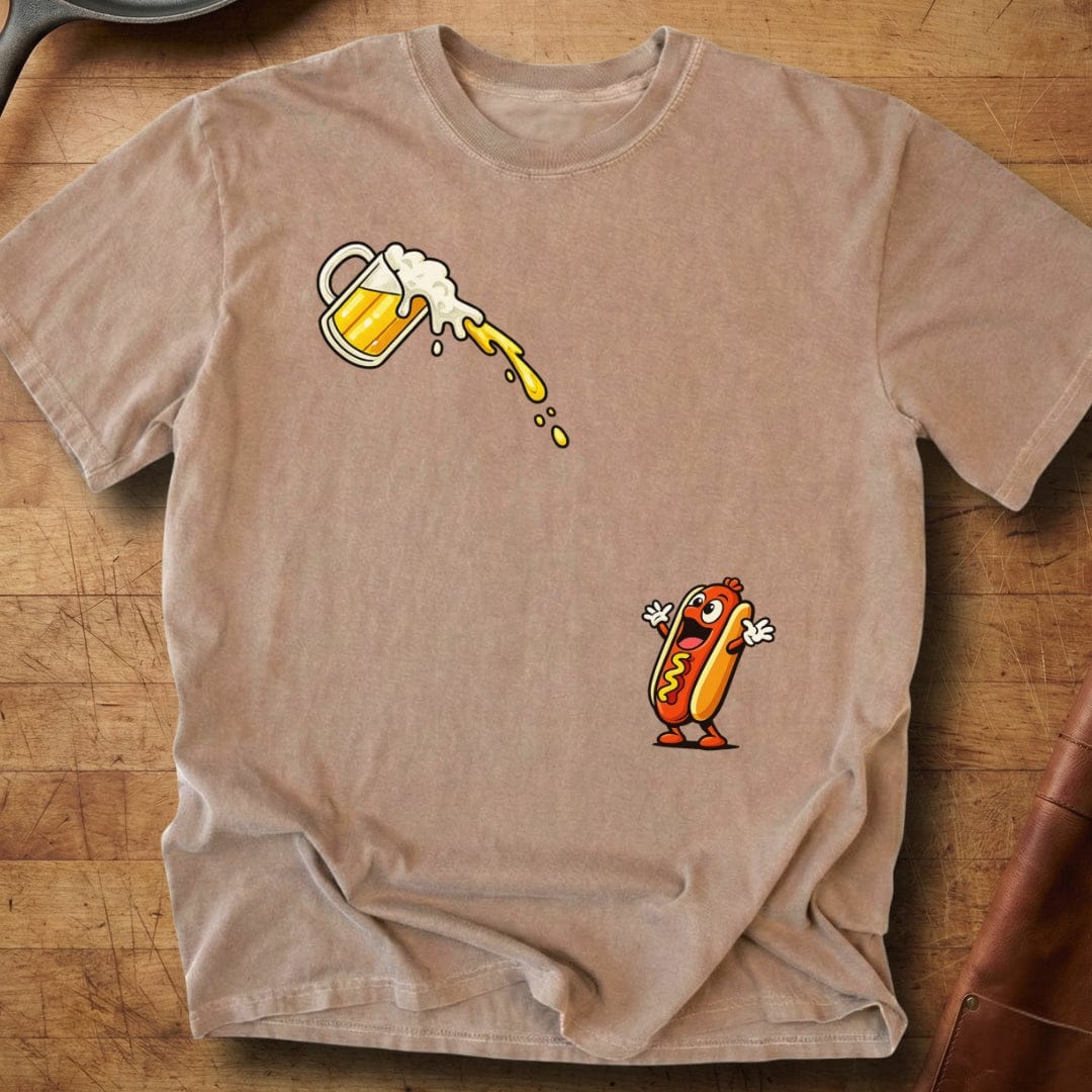 Hotdog Beer Chug — Premium Tee