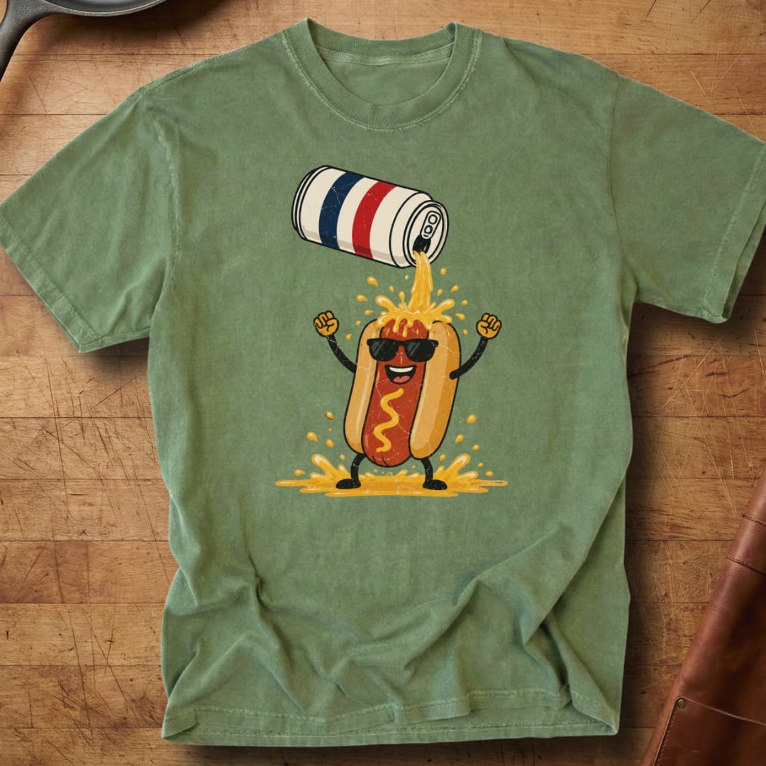 Hotdog Beer Shower — Premium Tee