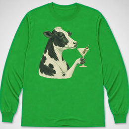 Martini Cow — Long Sleeve Tee