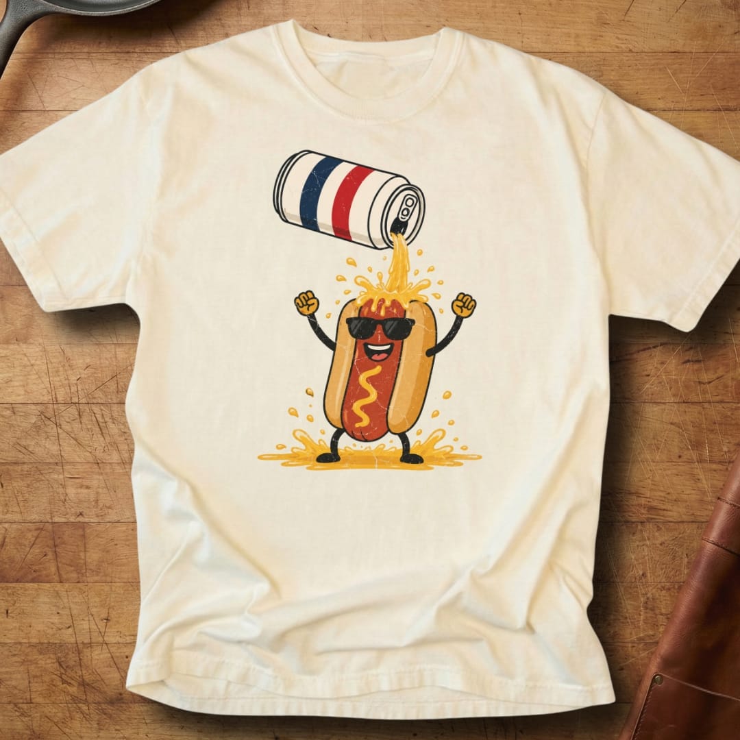 Hotdog Beer Shower — Premium Tee