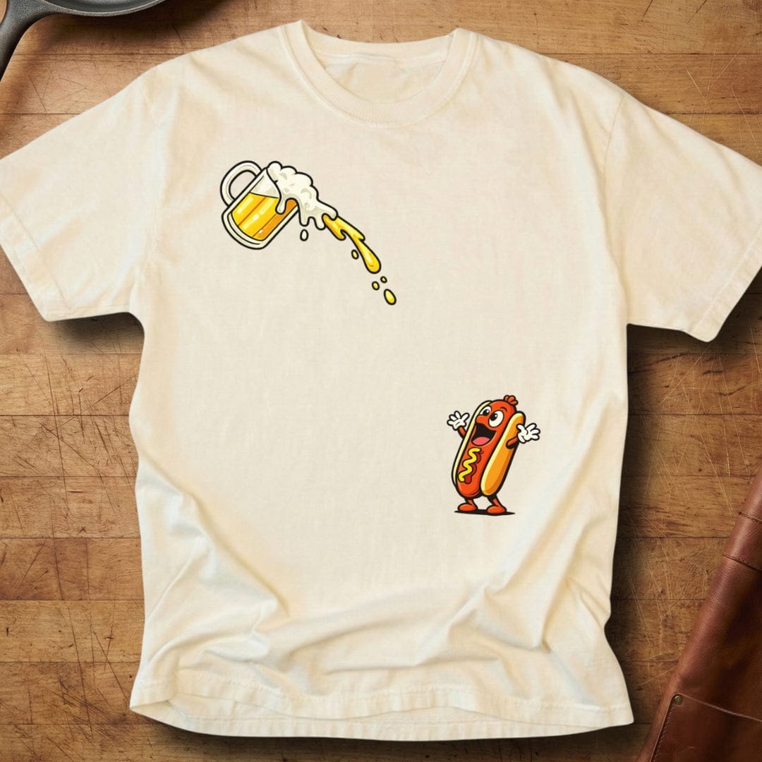 Hotdog Beer Chug — Premium Tee