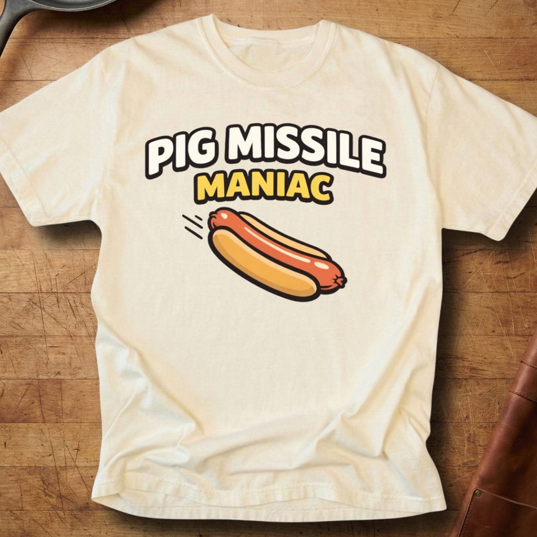 Pig Missile Maniac — Premium Tee