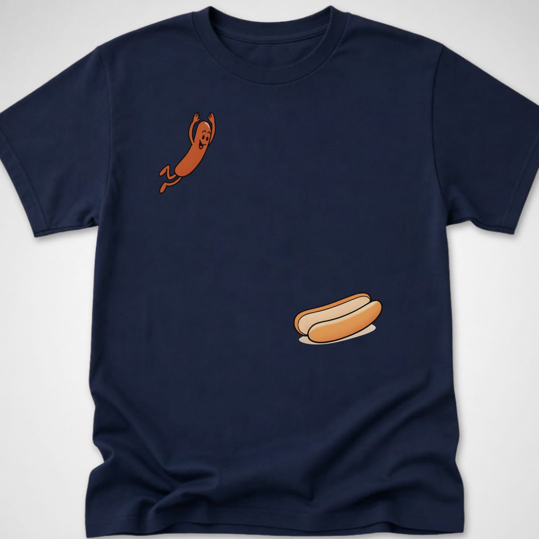Hotdog Dive — Kids Tee — Navy