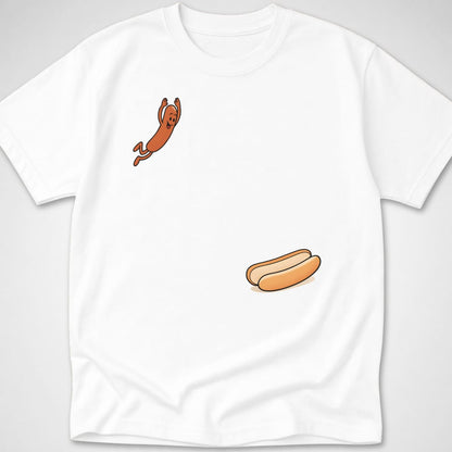 Hotdog Dive — Kids Tee — White