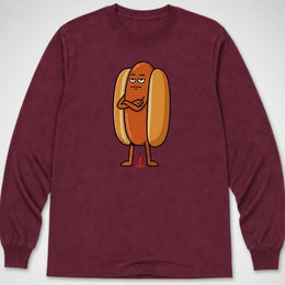 Hotdog Don't Give A... — Long Sleeve Tee