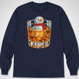 Snowman On The Rocks — Long Sleeve Tee