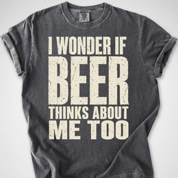 I Wonder if Beer... — Premium Tee