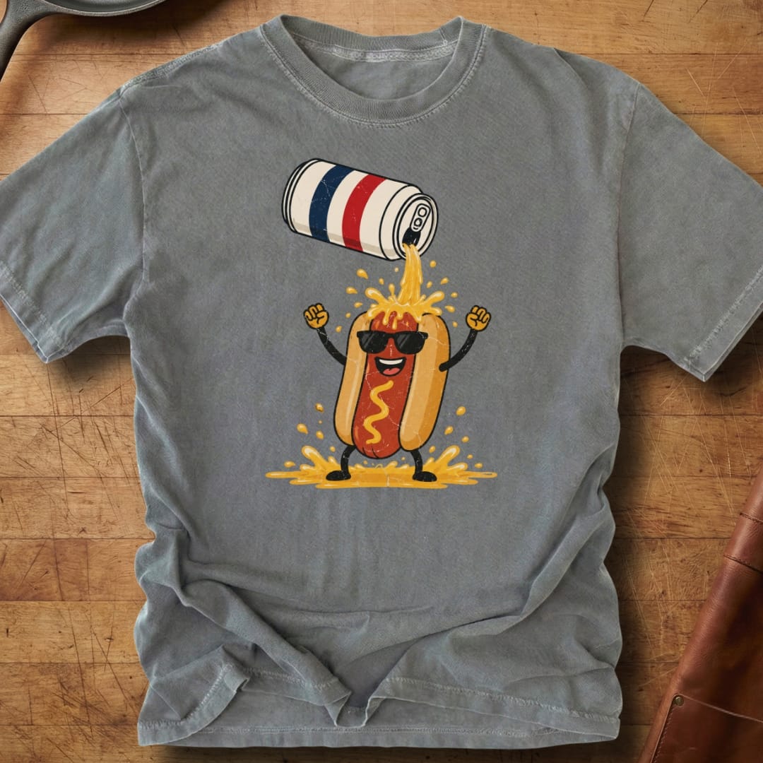 Hotdog Beer Shower — Premium Tee