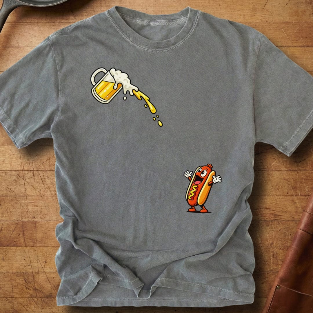 Hotdog Beer Chug — Premium Tee