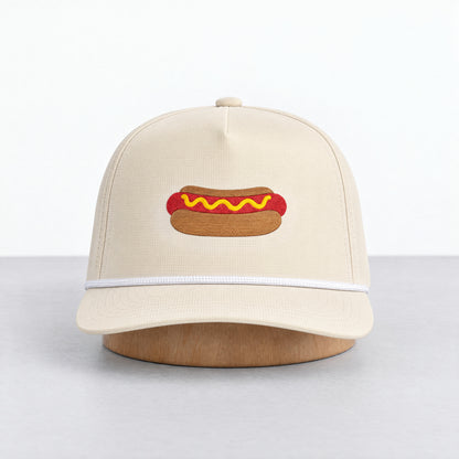The Frank rope hat in Ivory, straight-on front view