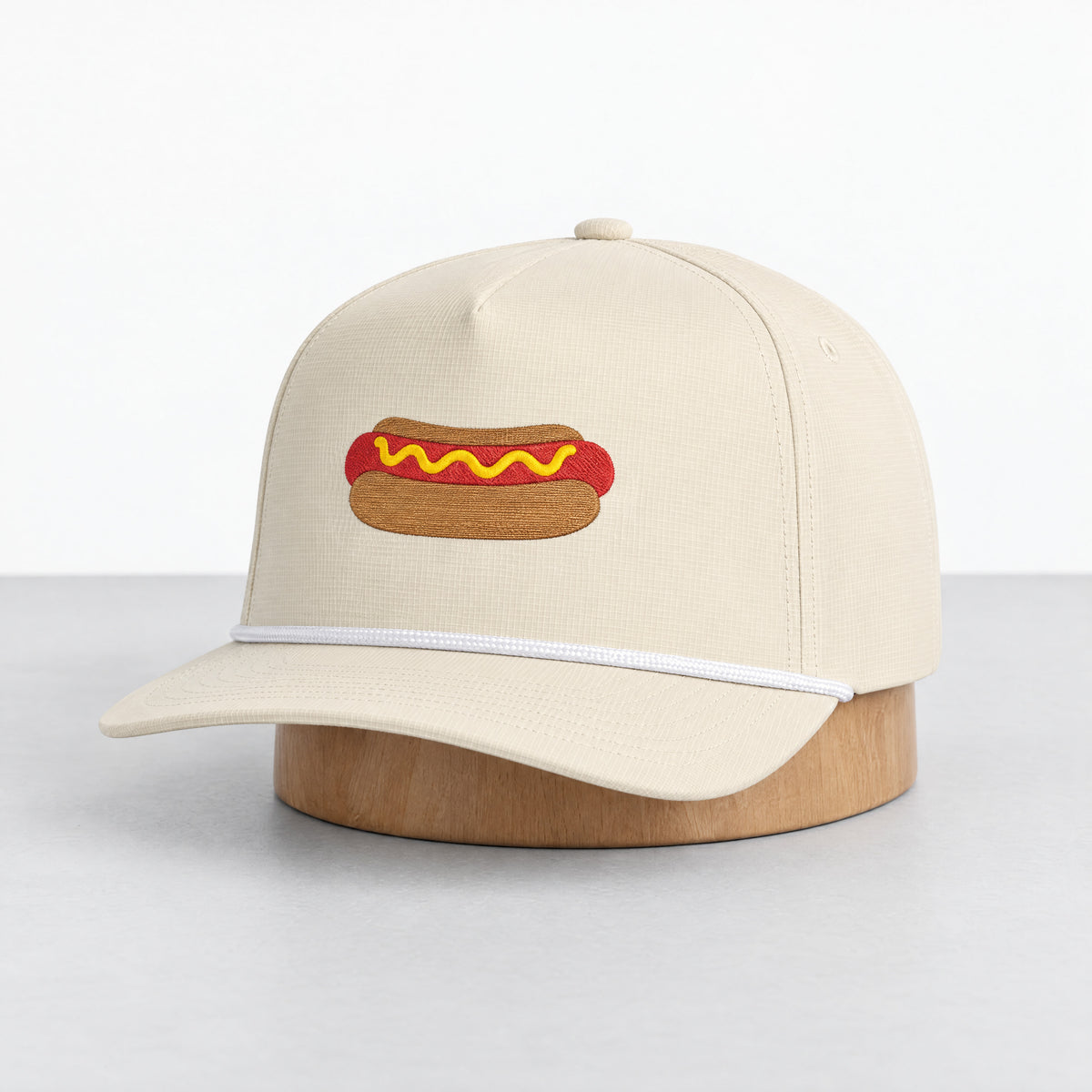 The Frank rope hat in Ivory, three-quarter front view