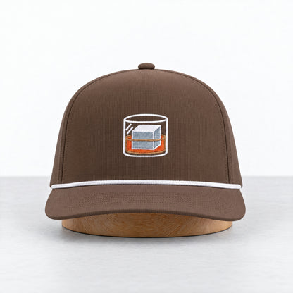 On the Rocks rope hat in Espresso, straight-on front view