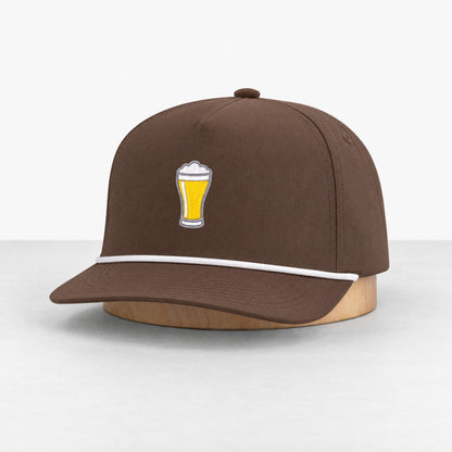 Cold One rope hat in Espresso, three-quarter front view