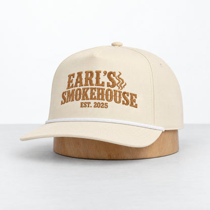Earl's Smokehouse rope hat in Ivory, three-quarter front view