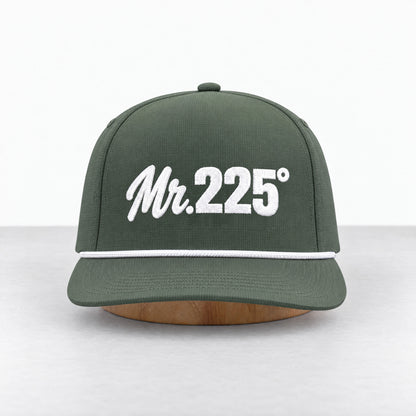 Mr. 225° rope hat in Moss, straight-on front view