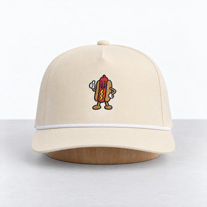 Frank rope hat in Ivory, straight-on front view