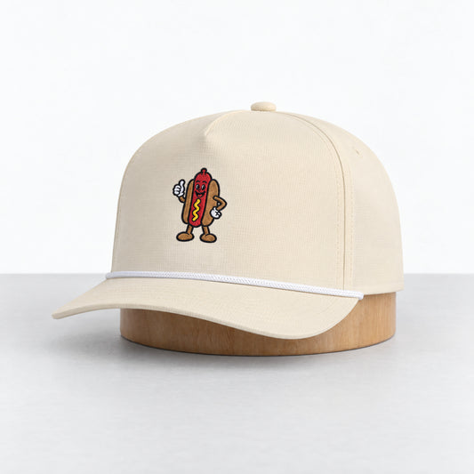 Frank rope hat in Ivory, three-quarter front view