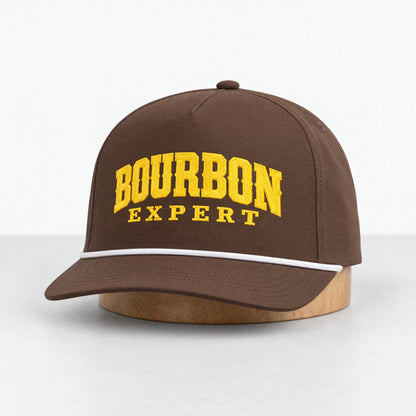 Bourbon Expert rope hat in Espresso, three-quarter front view