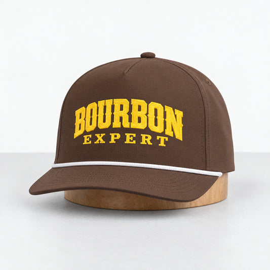 Bourbon Expert rope hat in Espresso, three-quarter front view