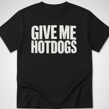 Give Me Hotdogs — Youth Tee — Black