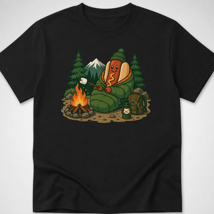 Camping Dog — Youth Tee — Black