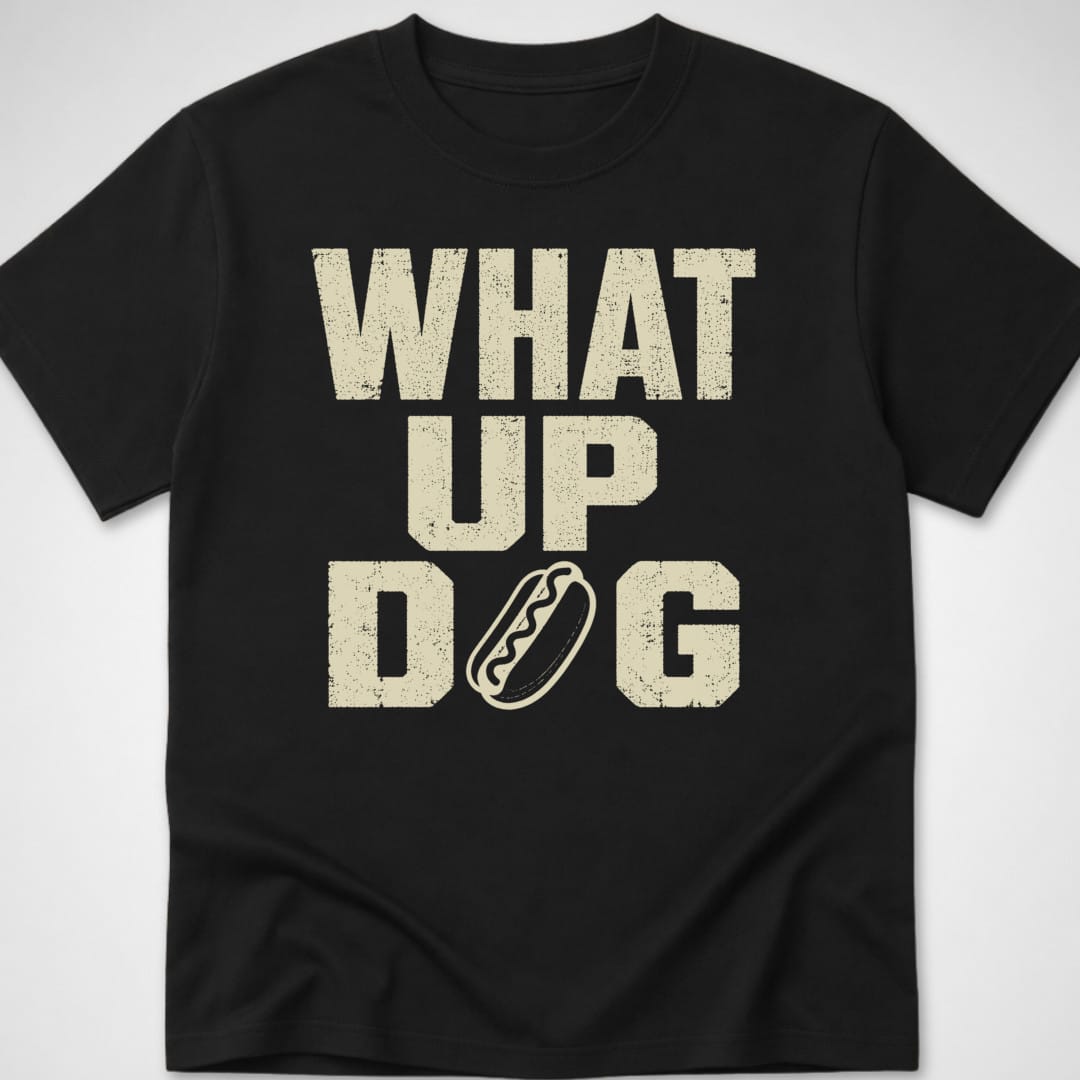 What Up Dog — Youth Tee — Black