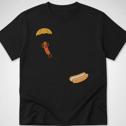 Hotdog Parachute — Youth Tee — Black