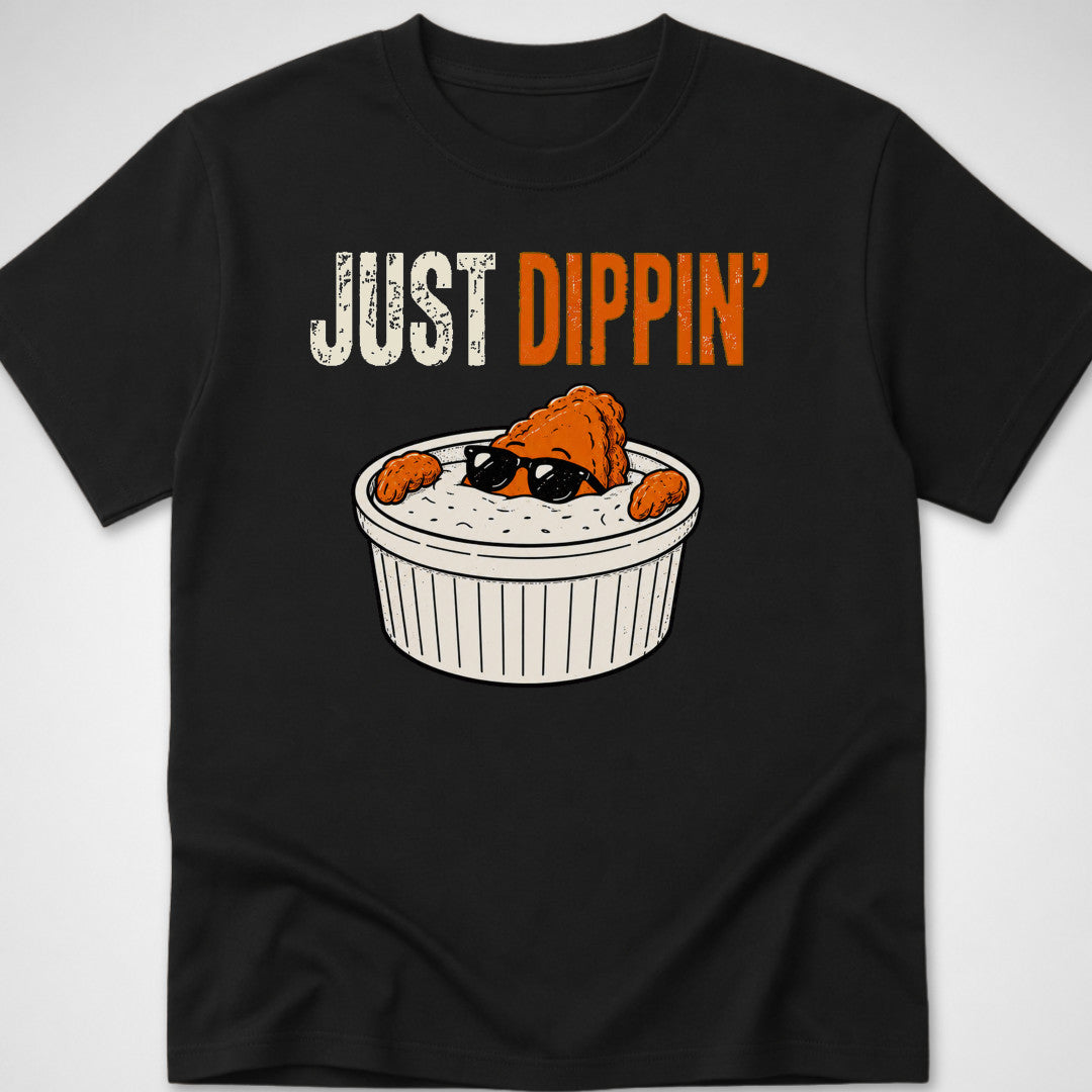 Just Dippin' — Youth Tee — Black